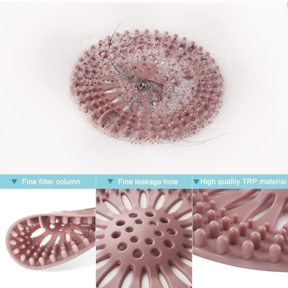 Silicone Hair Catcher Drain Cover Set -‎ 5 Pack - Picture 3 of 7